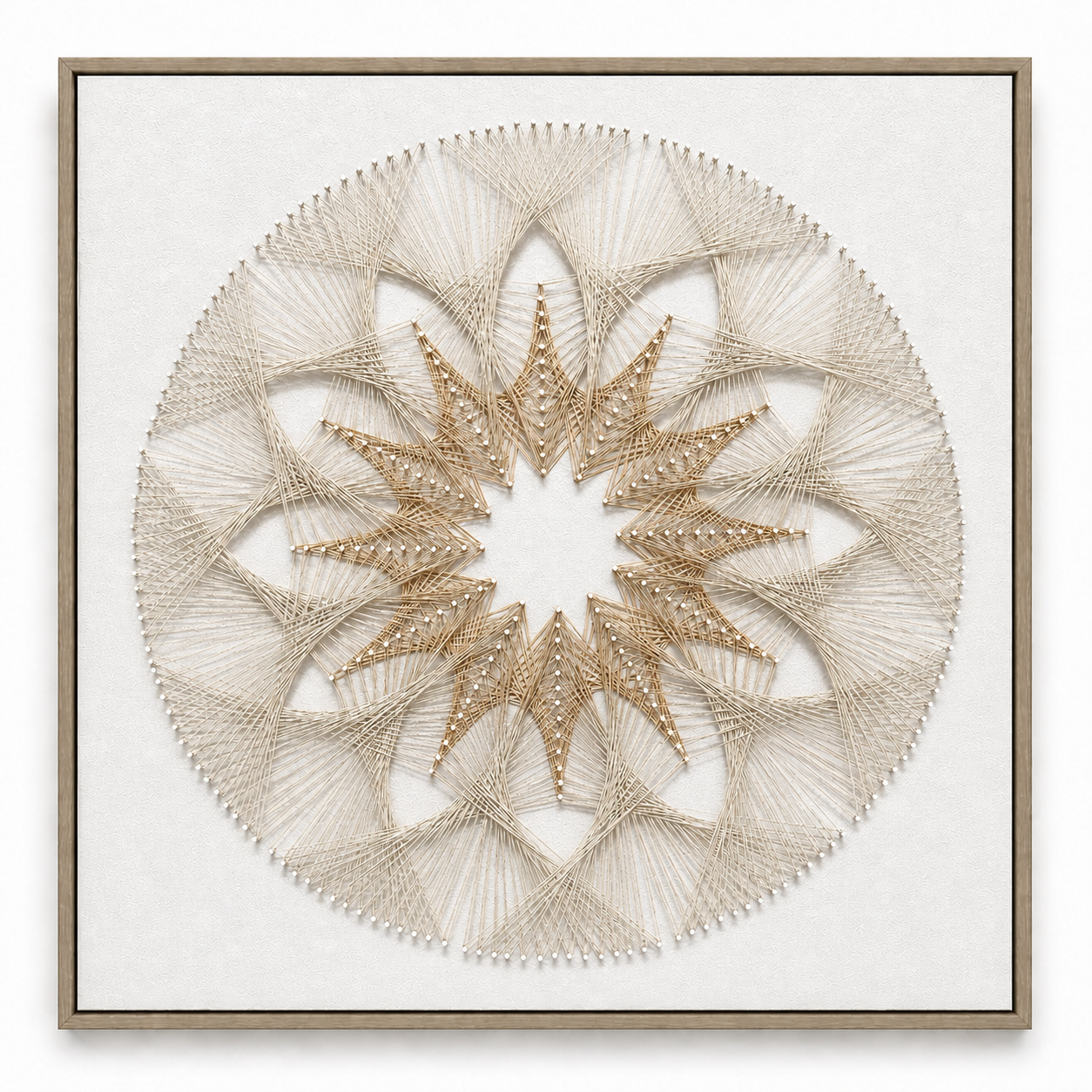 Celestial Sunburst 3D String Wall Art