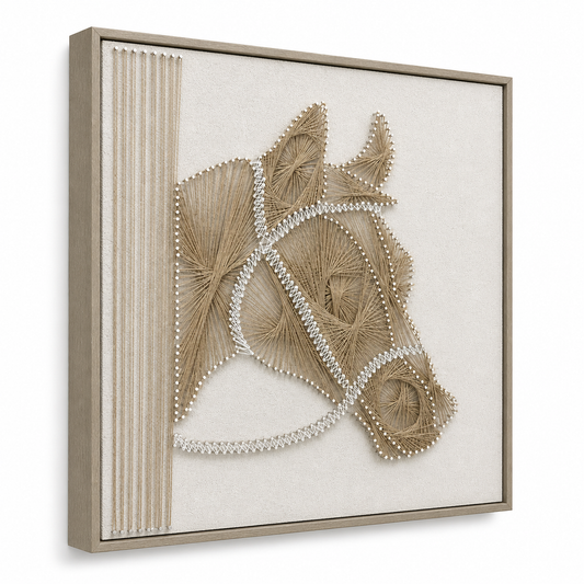 Equestrian Horse Profile 3D String Wall Art