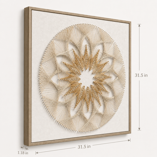 Celestial Sunburst 3D String Wall Art