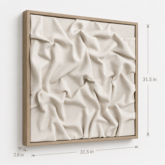 Organic Draped Textured 3D Relief Wall Art