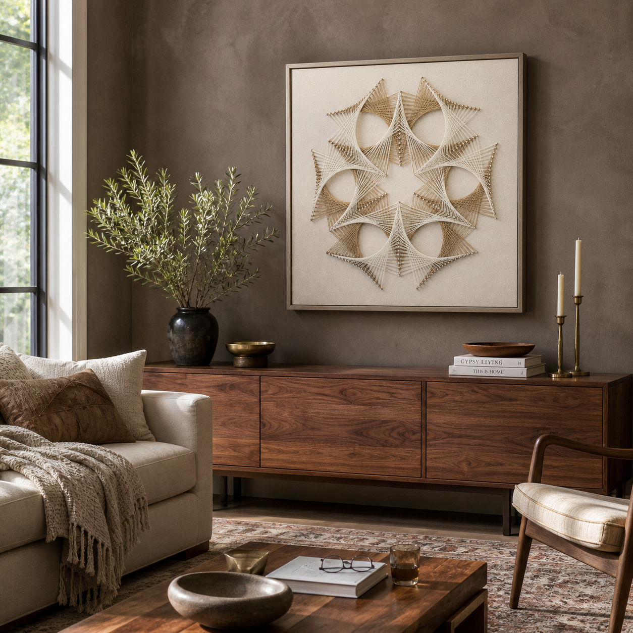 Geometric Mandala 3D String Wall Art