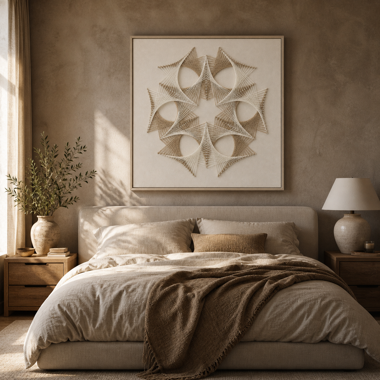 Geometric Mandala 3D String Wall Art