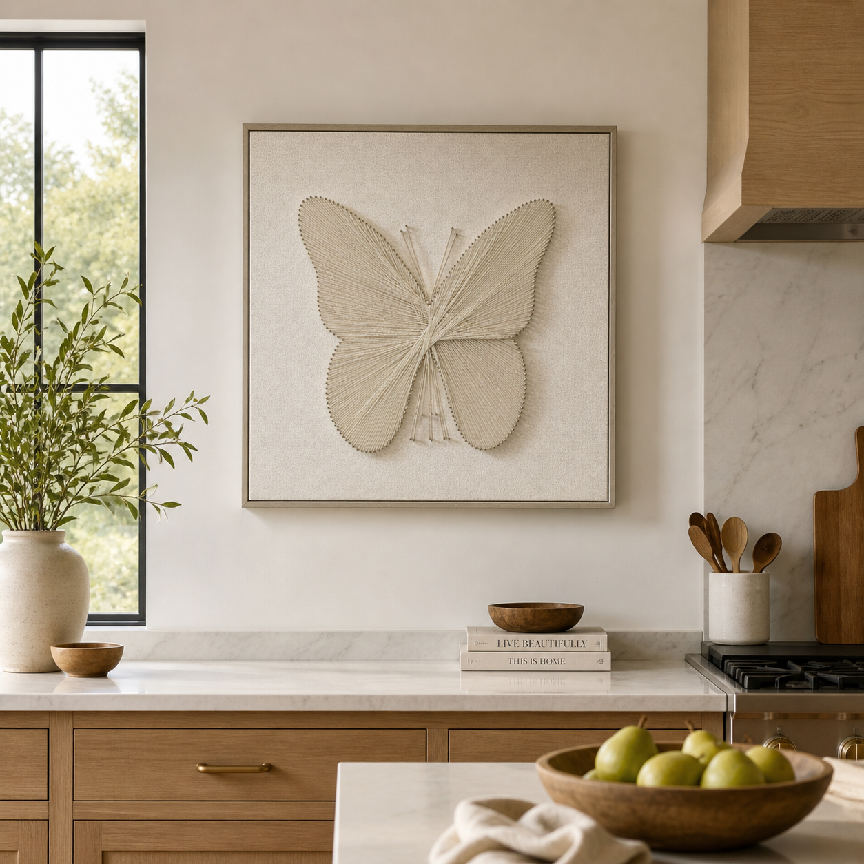 Minimalist Butterfly 3D String Wall Art