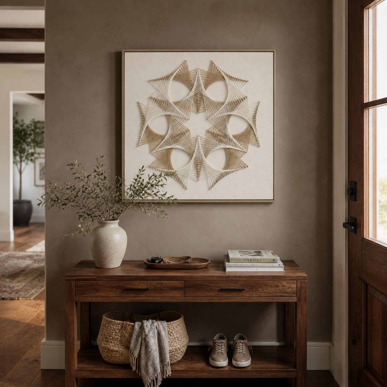 Geometric Mandala 3D String Wall Art