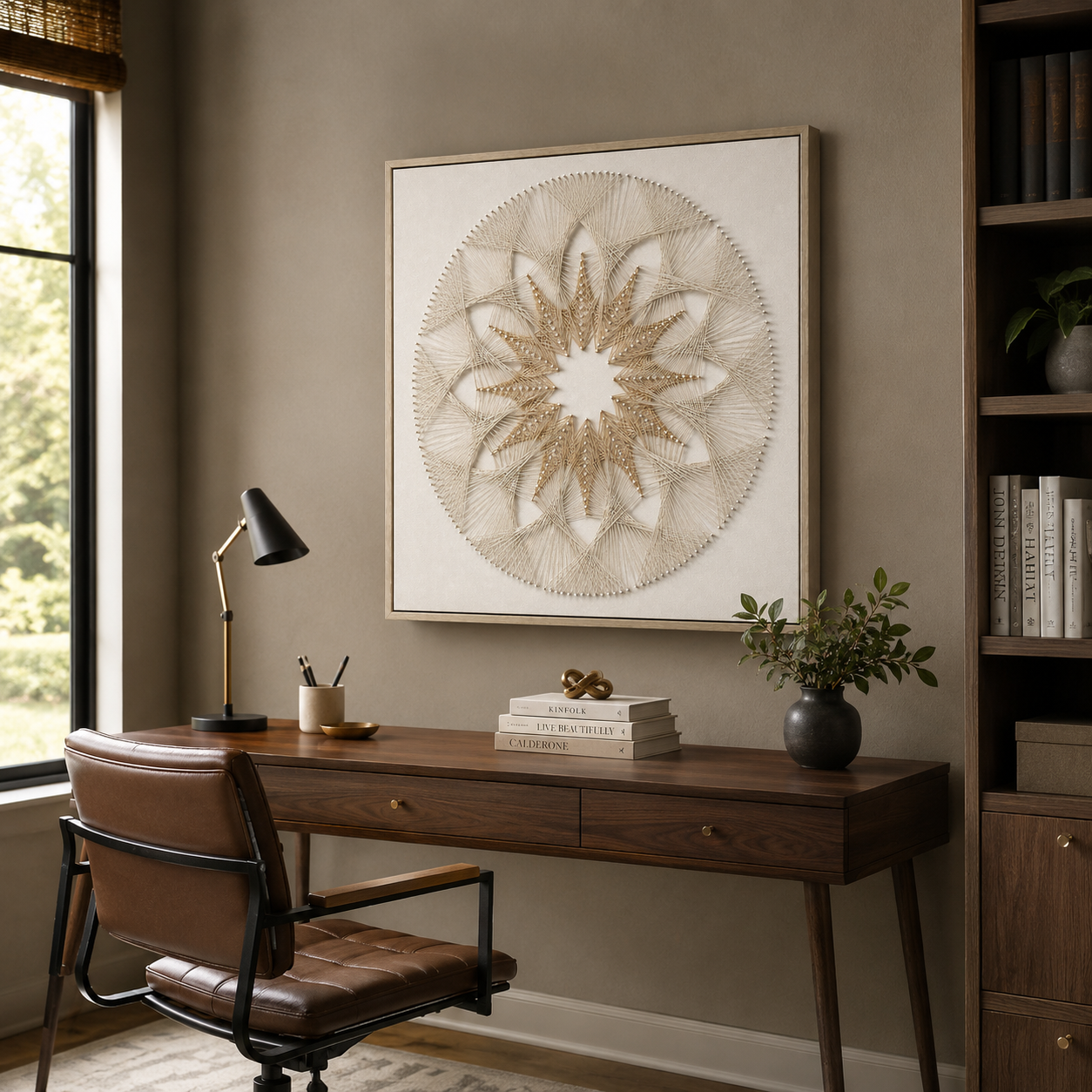 Celestial Sunburst 3D String Wall Art