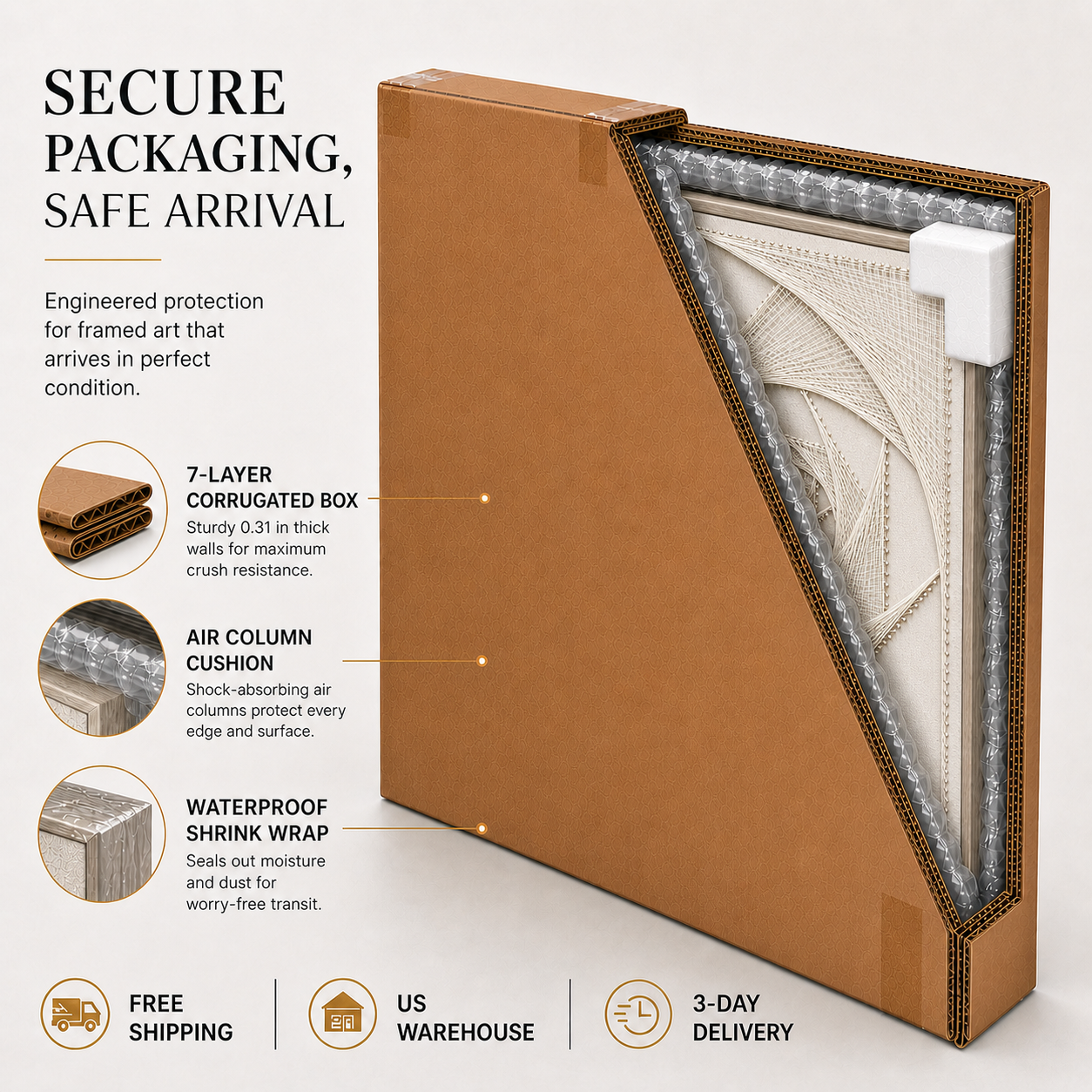 Abstract Eye Spiral 3D String Wall Art