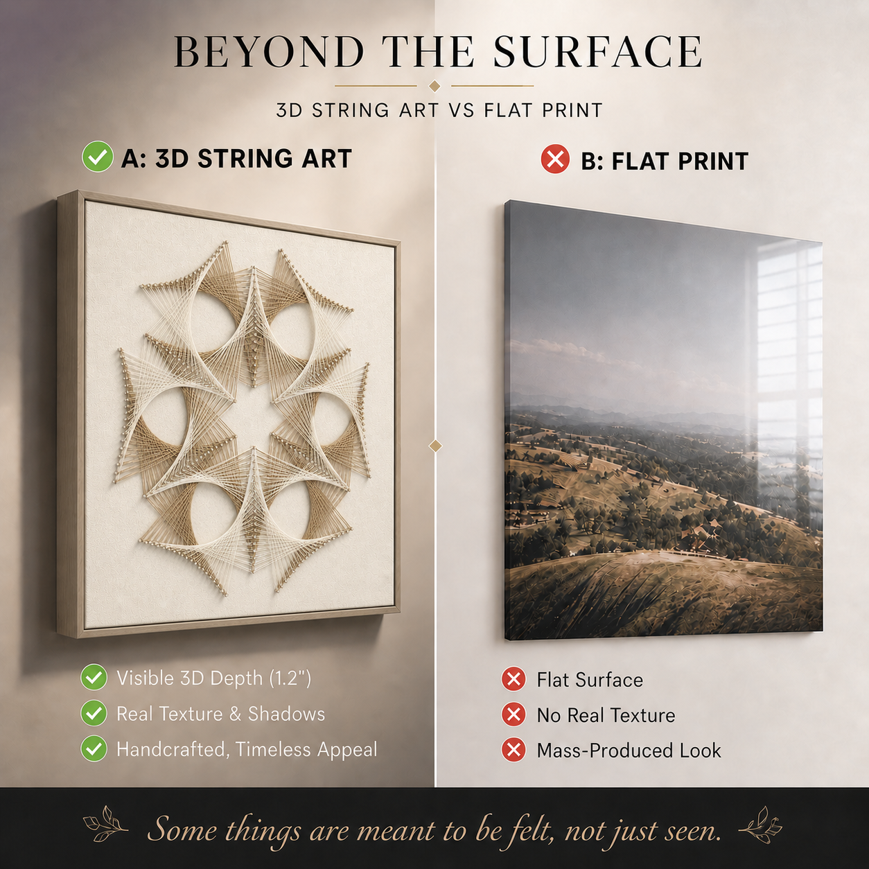 Geometric Mandala 3D String Wall Art