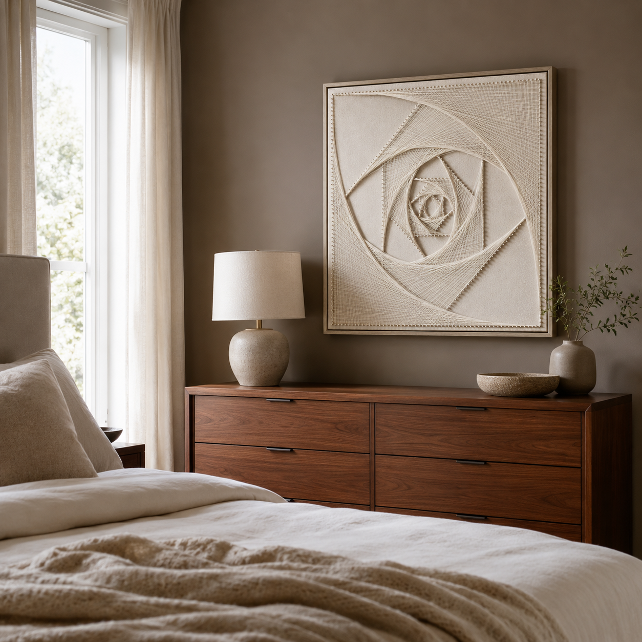 Abstract Eye Spiral 3D String Wall Art