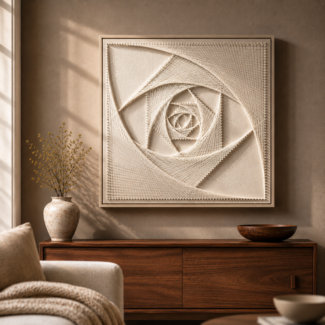 Abstract Eye Spiral 3D String Wall Art