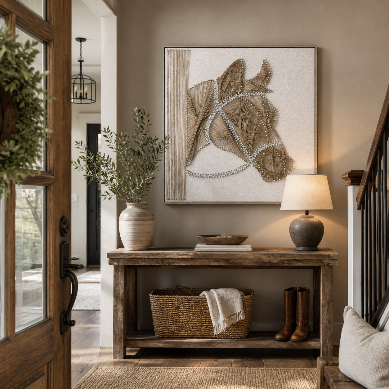 Equestrian Horse Profile 3D String Wall Art
