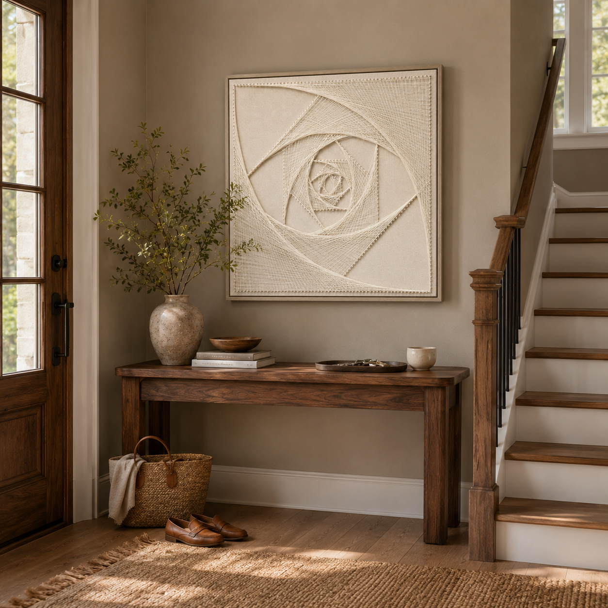Abstract Eye Spiral 3D String Wall Art