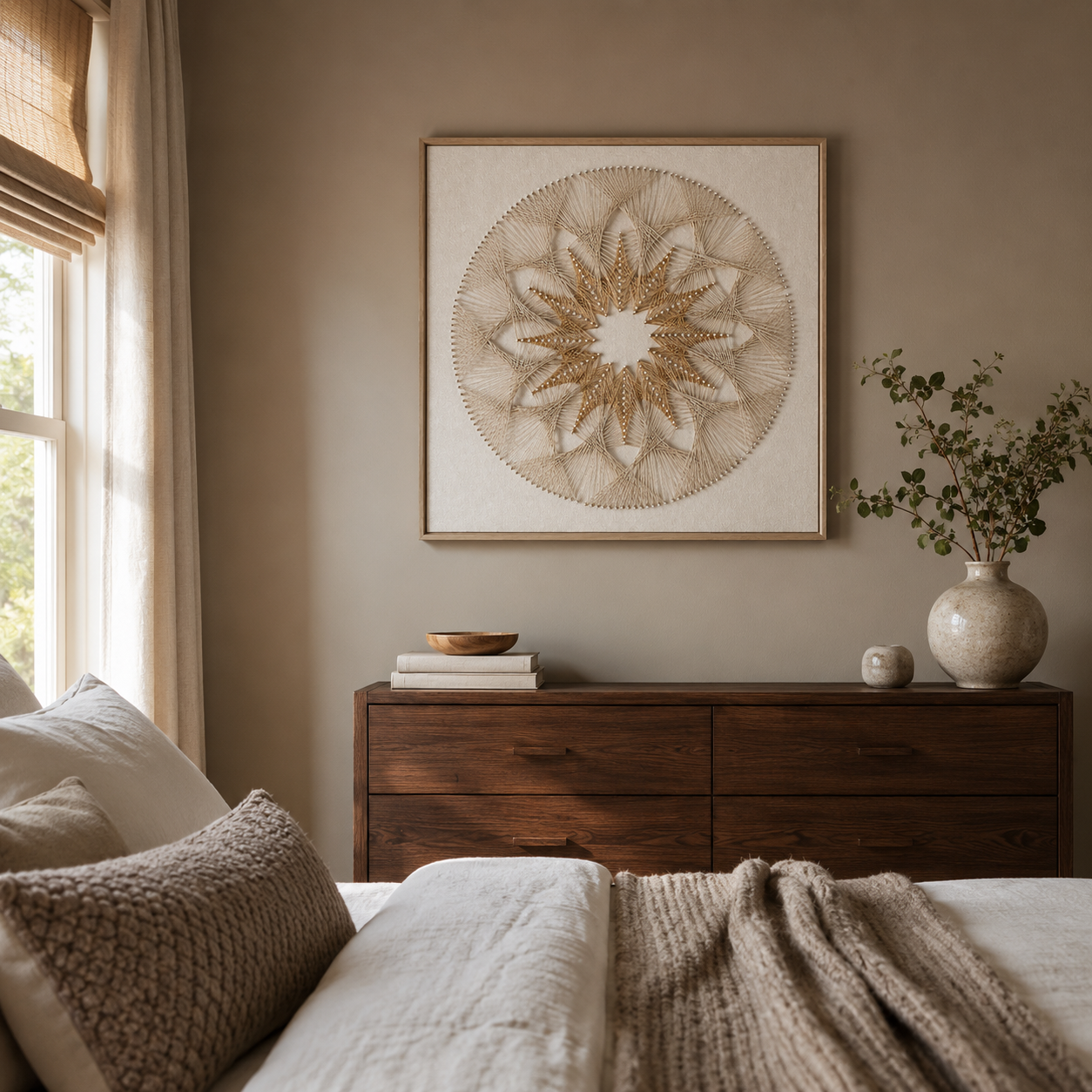 Celestial Sunburst 3D String Wall Art
